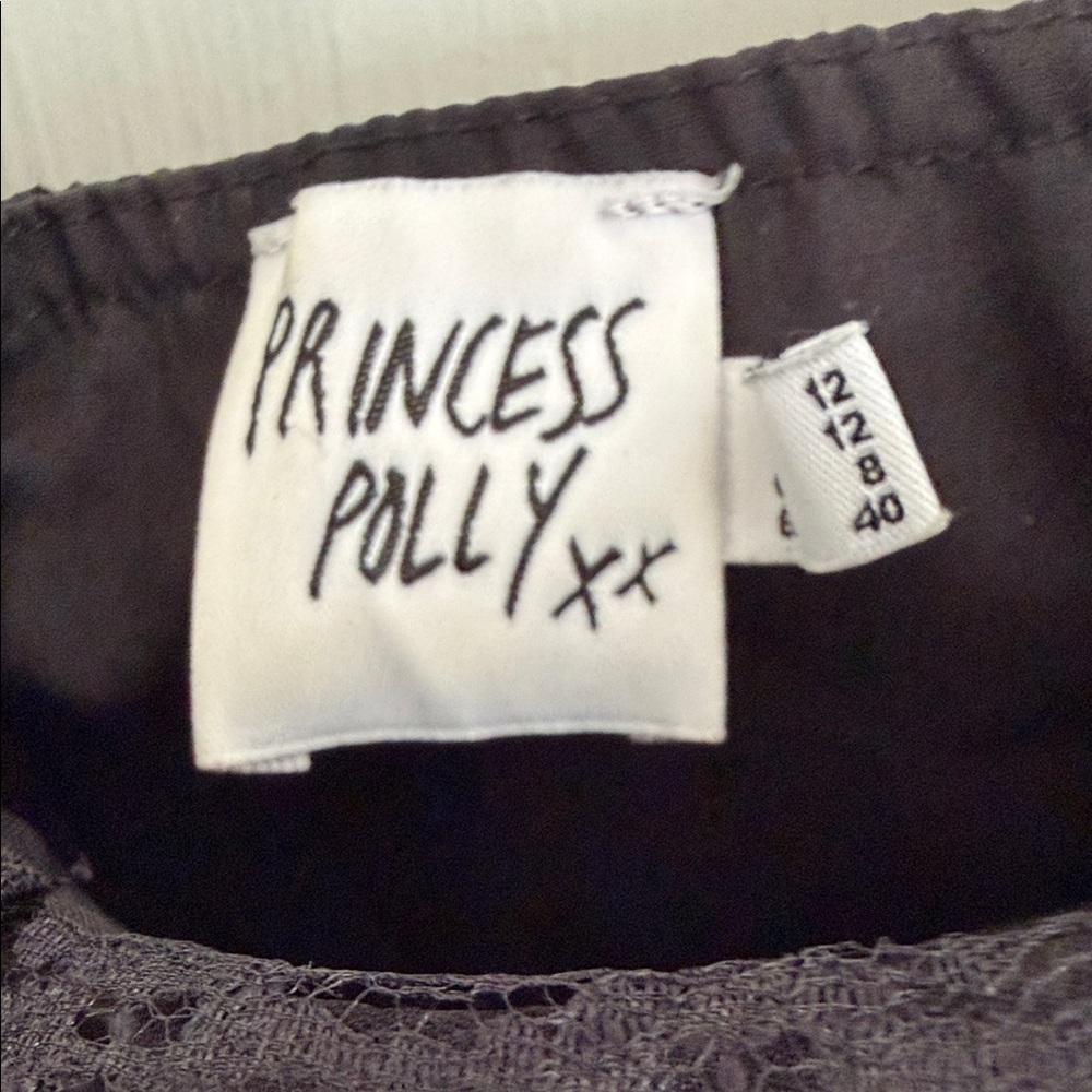 Princess Polly Elegant Black Lace Mini Dress - Picture 6 of 9